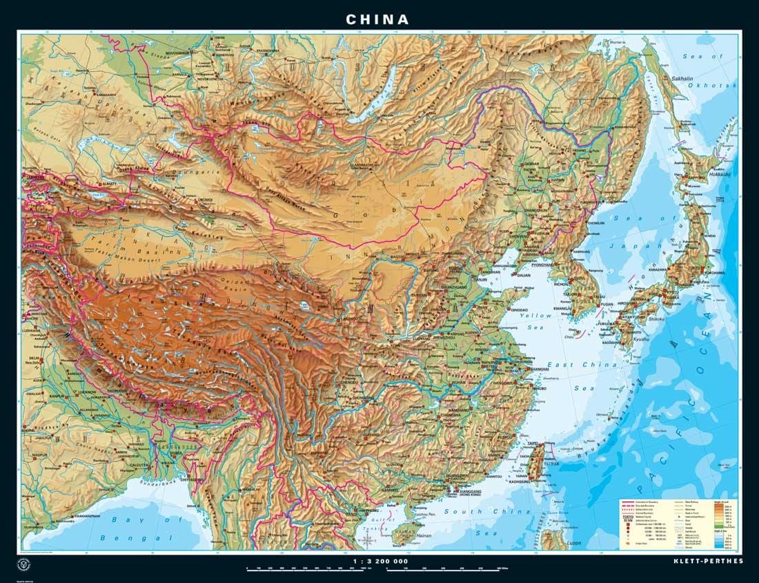 topografik harita Çin