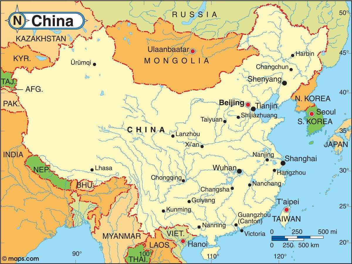 air China uçuş haritası