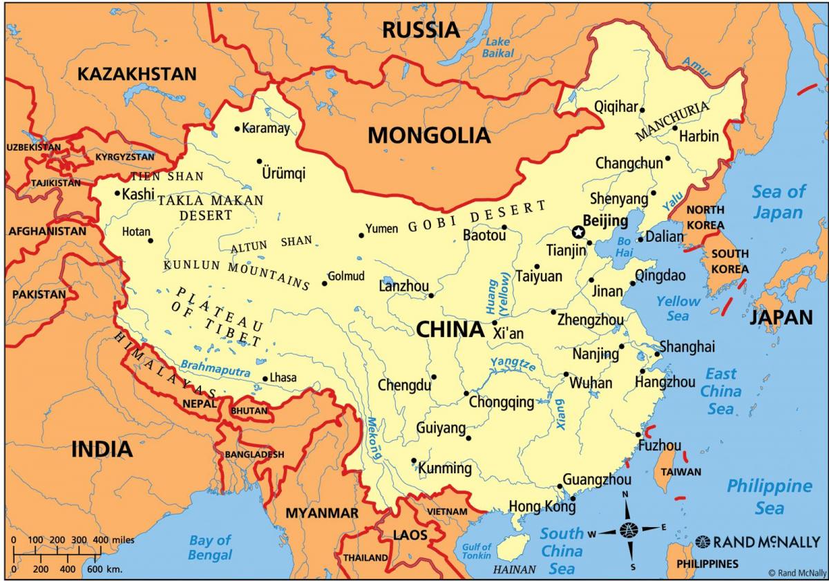 Çin haritası siyasi