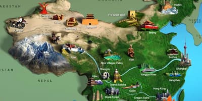 Çin haritası turistik yerler