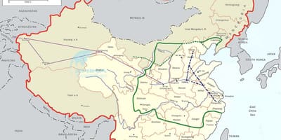 Çin haritası Büyük Kanal