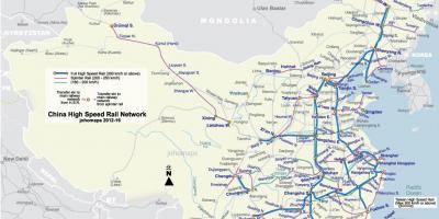 Yüksek hızlı Tren Çin Haritayı göster